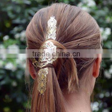 Free sample metallic temporary hair and body tattoos sticker gold hair strips tattoo factory