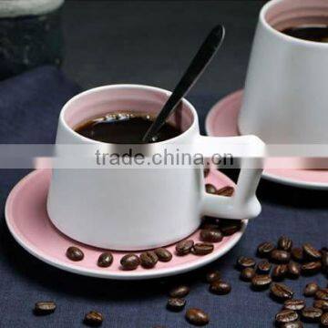 Pink Coffee Mug With Coaster photo-3