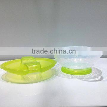 New PP Plastic Baby Transparent Decorative Pattern Suction Bowl With Spoon photo-3