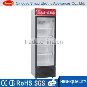 supermarket commercial upright glass door display showcase drink cooler