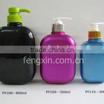 PVC colorful 300 ml hand cream luxury pump bottle