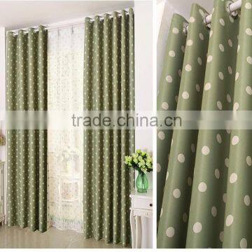 New Contemporary Patterned Style Ready Blackout Curtains With Green Printed