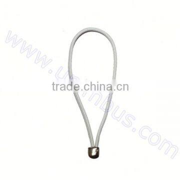 white elastic string with ball for hang tag