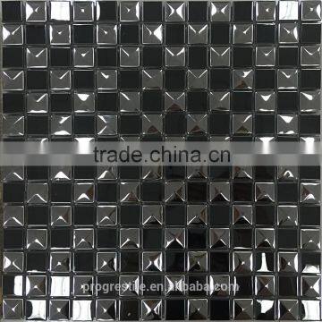 brushed metal mosaic tile, stainless steel mosaic tile(PMTH3002)