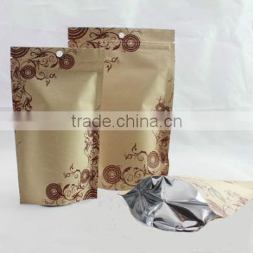 Stand up paper zipper bag