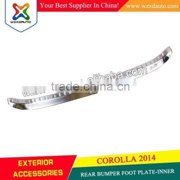 2014 TOYOTA COROLLA REAR BUMPER FOOT PLATE-INNER STAINLESS STEEL 14 ALTIS NEW COROLLA DECORATION ACCESSORIES LOW PRICE