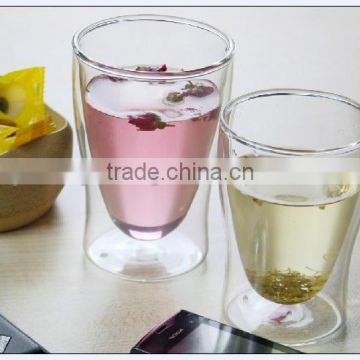 glass for tea 200ml double wall glass cup