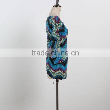 NEW ARRIVAL Stripe Dress v Neck Batwing Sleeve for Fat Ladies OEM&ODM Supply photo-3