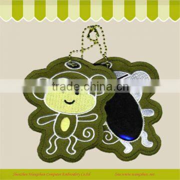 High Quality Machine Cartoon Logo Embroidery Key Chain