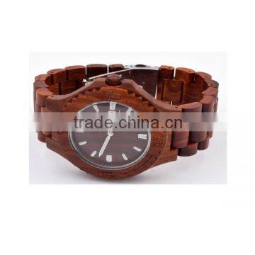 2016 Hot Selling Fashion Round Quartz Wood Watch photo-6