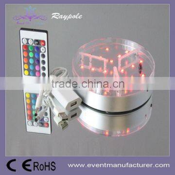 RGBW 15CM Round Flower Vase Base LED Table Centerpiece Decoration Light With Battery Powered photo-4