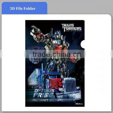 3D Lenticular File Folder With L Shape Style
