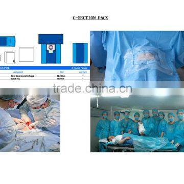 High quality Surgical C Section drape Pack