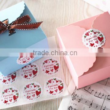 Custom self adhesive label gift sticker popular christmas label