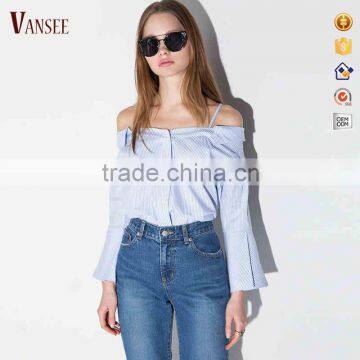 Women's Long Sleeve Loose Fit Off Shoulder Tops