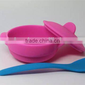 Silicone Bowl with Lid, BPA-Free, Non-toxic Baby & Toddler Silicone Bowl