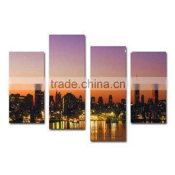 Charming City Buildings Night canvas prints wall art