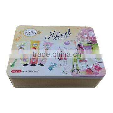 Rectangle cosmetic Metal Packaging Tin Box