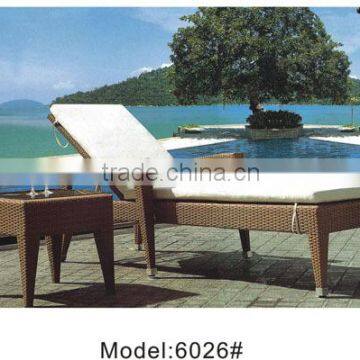 Chaise lounger outdoor patio modern rattan chaise lounger