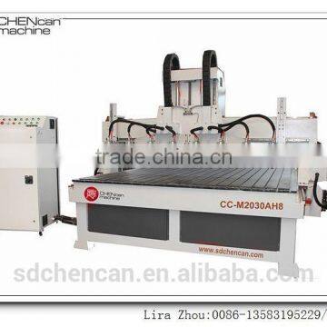 CNC Router machine can finish eight perfect engraved carfts at same time