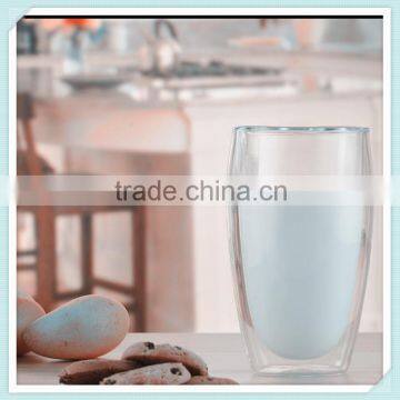 Borosilicate Material Double Wall Milk Cup Heat Resitant Double Wall Glass Milk Cup for Sale photo-4