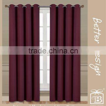 1pc wholesale 100% polyester solid weaving blackout luxury cheap hotel curtain