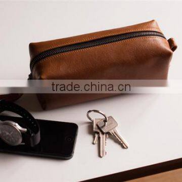 2016 Hot Selling Brown Leather Fancy Pen Holder With Zipper photo-4