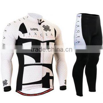 Popular design men white long sleeve cycling Jerseys