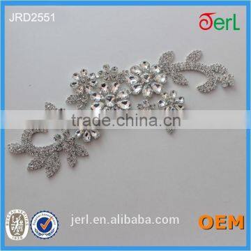 New Design Flower Crystal Rhinestone Lace Appliues for Shinning photo-4