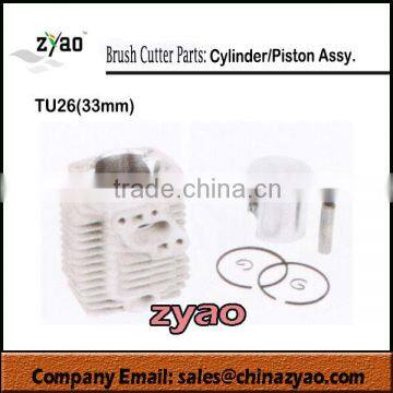 spare parts for brush cutter/ chain saw : CYLINDER/PISTON ASSY TU26 33mm