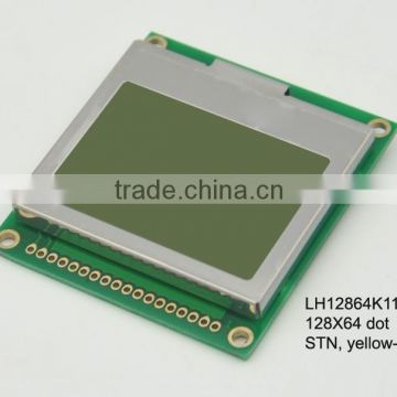 1.68'' 128x64 dot matrix lcd module with yellow green background