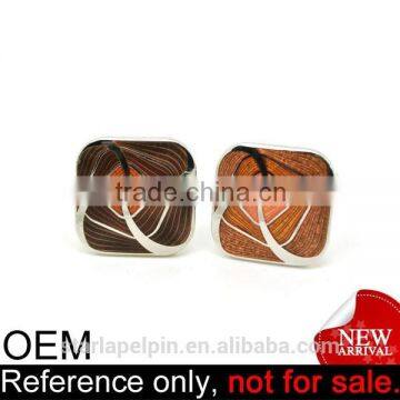 open design fashion gift cheap mens brass metal cloisonne cufflinks