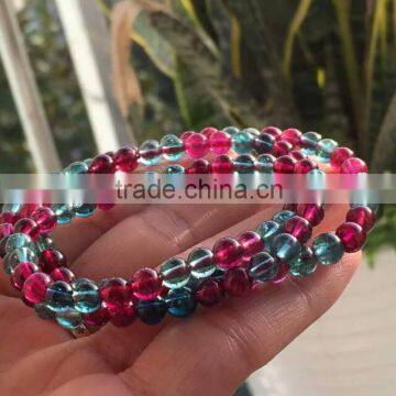 Charming Healing Power Strawberry Quartz Crystal Stretch Beaded Bracelet