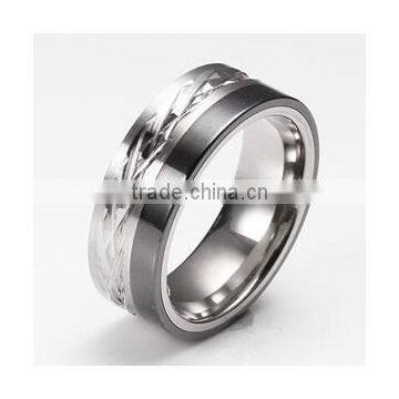 most popular tungsten domed titanium ring