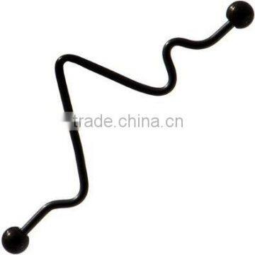 2014 Fashion plated twist industrial barbell body piercing jewelry