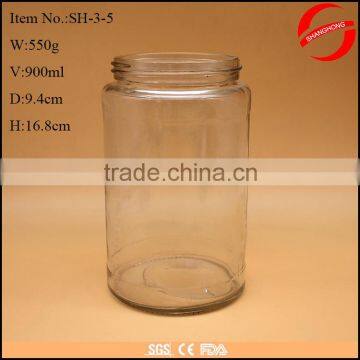 900ML 30OZ Nuts Packing Glass Jam Jars With Plastic Lids