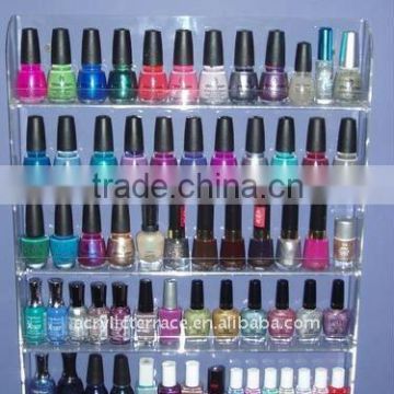 Clear Acrylic Wall Mounted Nail Polish Rack/ nail polish exhibidor C0809001