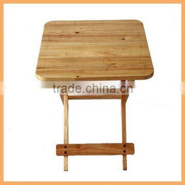 small wooden square table