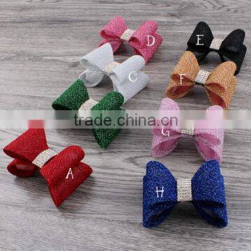 shiny fabric bowknots designer baby headbands