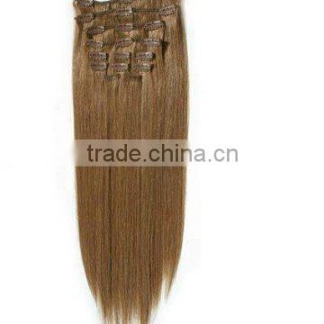 Straight Clip Hair Weft - Light Brown Clip hair Extension