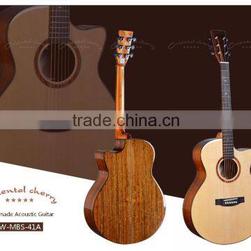DAddario EXP16 strings cut-away shape A+ grade solid spruce & walnut acoustic guitar