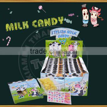 Creative sticker and cow milk suga