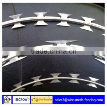 ISO:9001 Alibaba China high quality razor blade barbed wire for sale