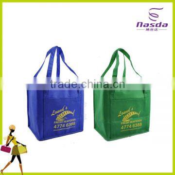 non woven promotional insulated wine cooler bag with handles