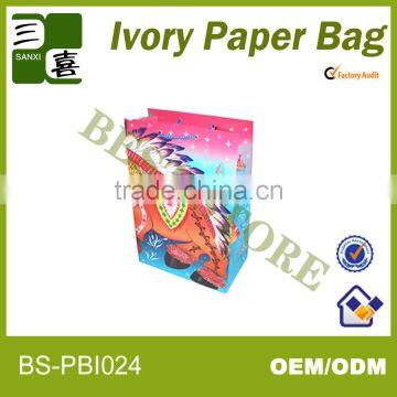 high quality paper bag with custom logo by manufacturer