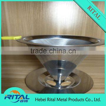 Manufacturer Reusable Cone Stainless Steel Coffee Filter Dripper photo-2
