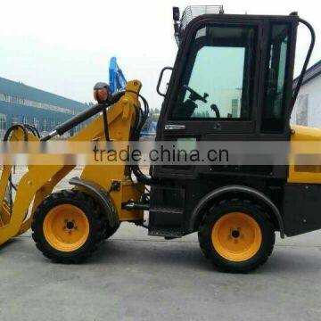 Compact wheel loader ZL08 hydrostatic with 4-way quick hitch and variable piston pump