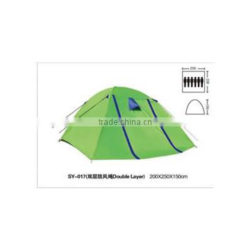 OEM Wholesale 6 Person 2 Layer Outdoor Polyester Large Camping Tent