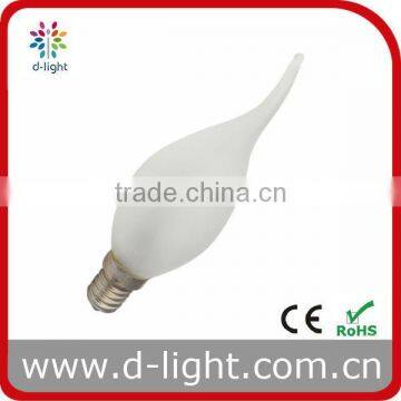 decoration,tailed candle bulb frosted E14 60W CAL35