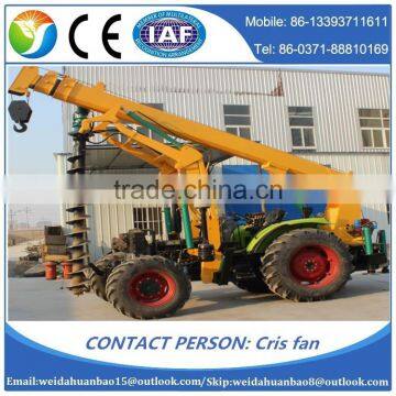 tree planting earth auger digging hole machine